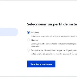 Instalación Drupal: Perfil de la instalación